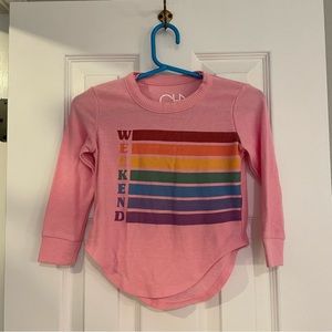 Chaser Kid’s Weekend Long Sleeve Colorful Stripe Shirt Size 4
